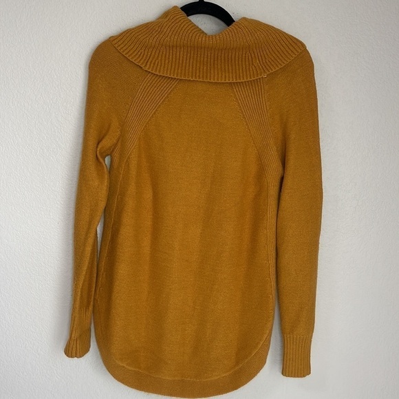 MOTH by Anthropologie Mustard Georgia Cowl Neck Tunic Sweater Size XS - Picture 5 of 11